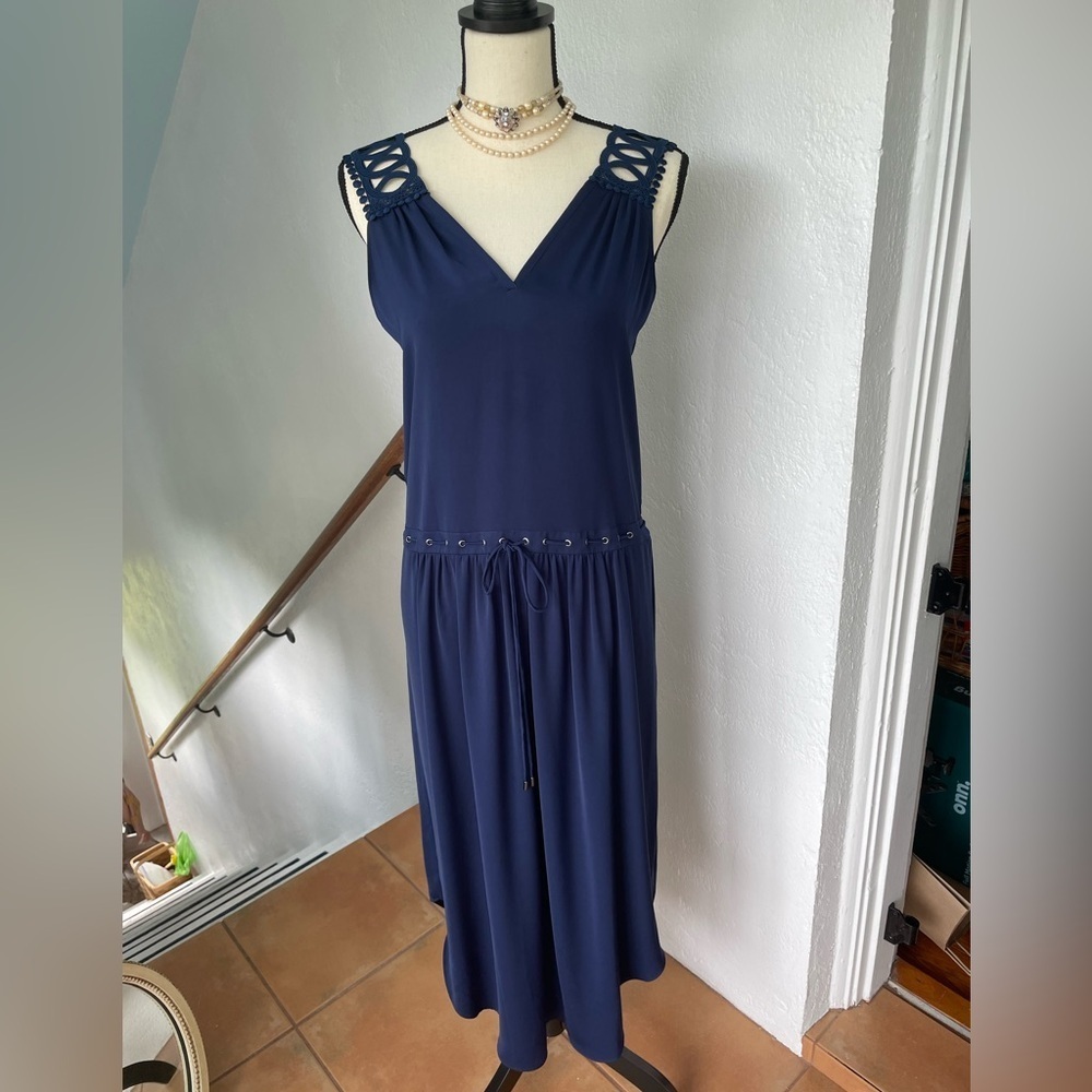 RAMY BROOK,LLC “Vivianne” Navy‎ V-neck Dress NWT MSRP 425. Size xs